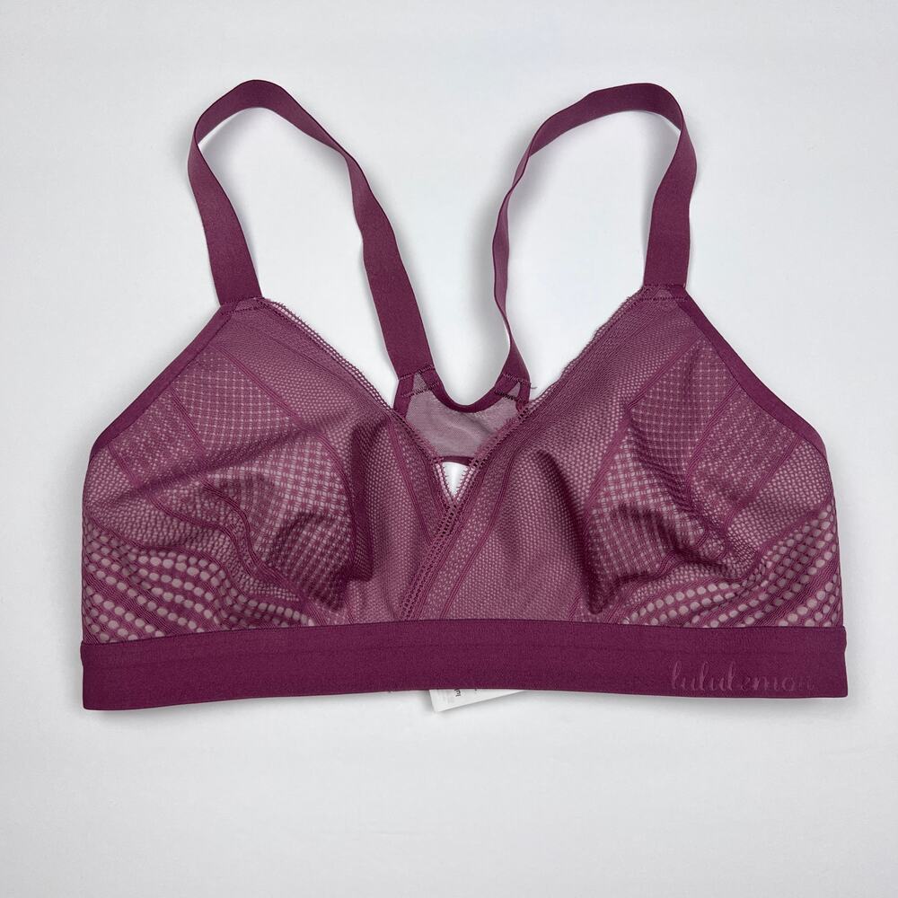 Lululemon Sports Bra Awake to Lace Plumful Smoky Blush Yoga Sporty Athletic Gym
